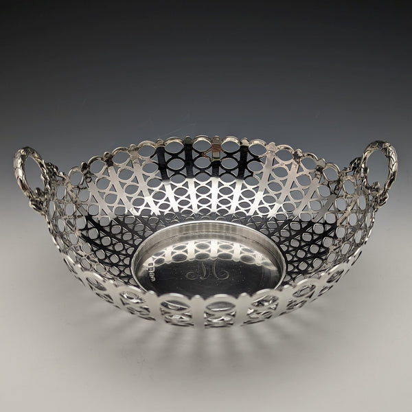 1911 British Antique Sterling Silver Bowl Earring Decoration 452g MAPPIN & WEBB